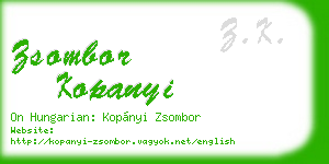 zsombor kopanyi business card